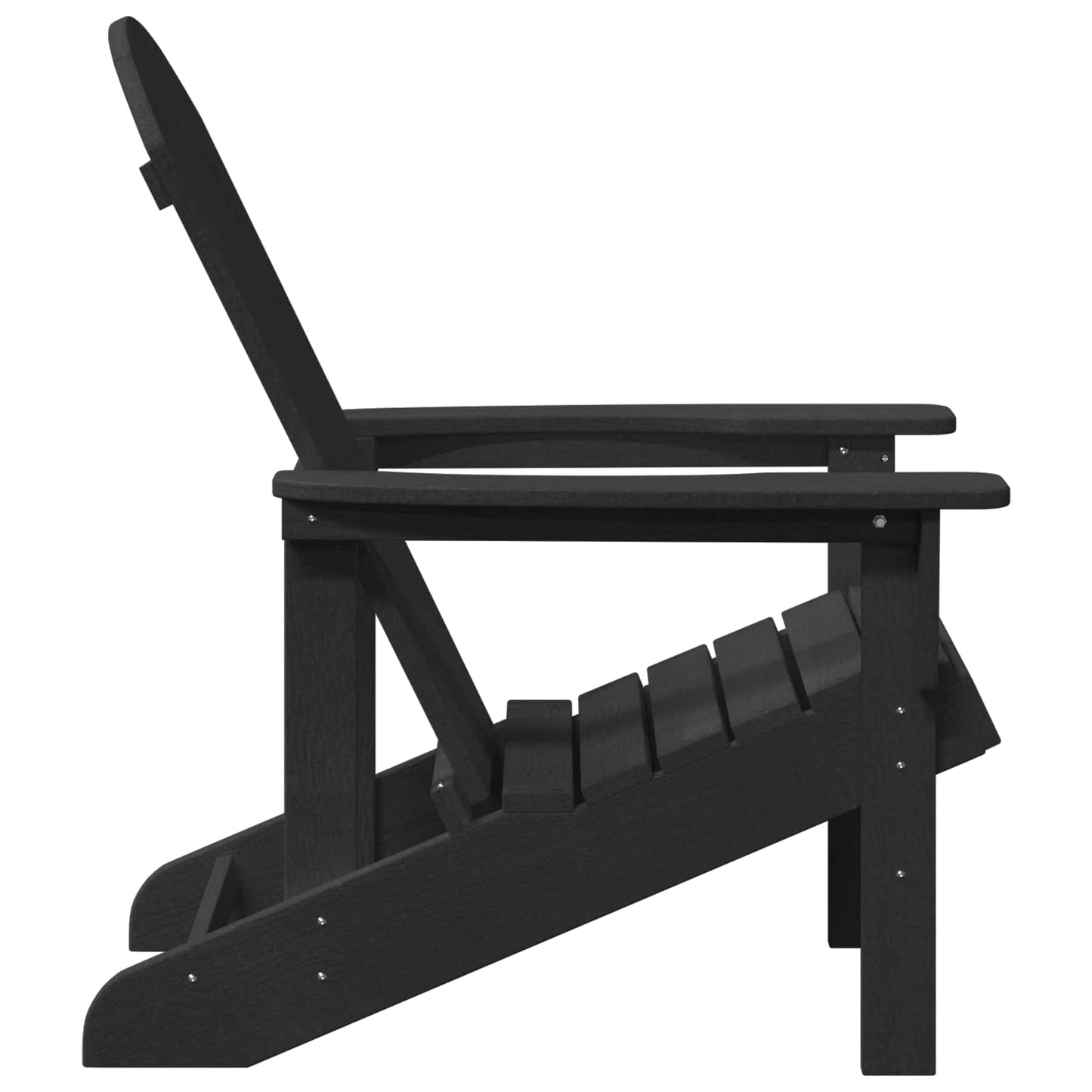 Sedia Adirondack Nero 82 x 74 x 92 cm HDPE | homemem39