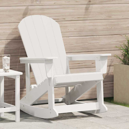 Poltrona a dondolo Adirondack Bianco 73.5 x 92 x 90cm HDPE