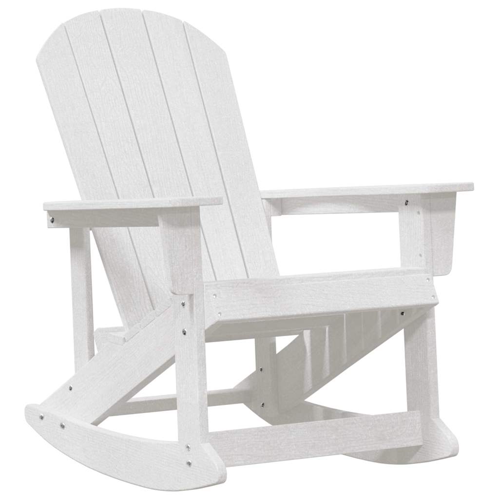 Poltrona a dondolo Adirondack Bianco 73.5 x 92 x 90cm HDPE