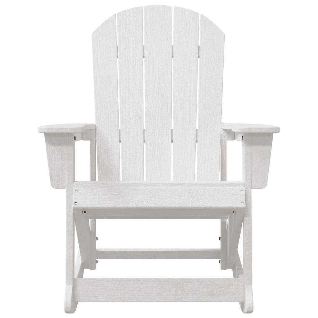 Poltrona a dondolo Adirondack Bianco 73.5 x 92 x 90cm HDPE