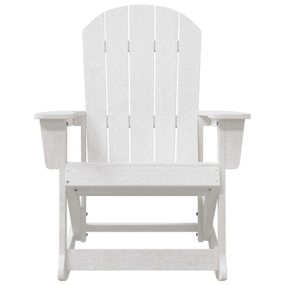 Poltrona a dondolo Adirondack Bianco 73.5 x 92 x 90cm HDPE