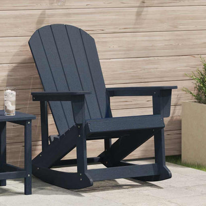 Poltrona a dondolo Adirondack Navy 73.5 x 92 x 90cm HDPE