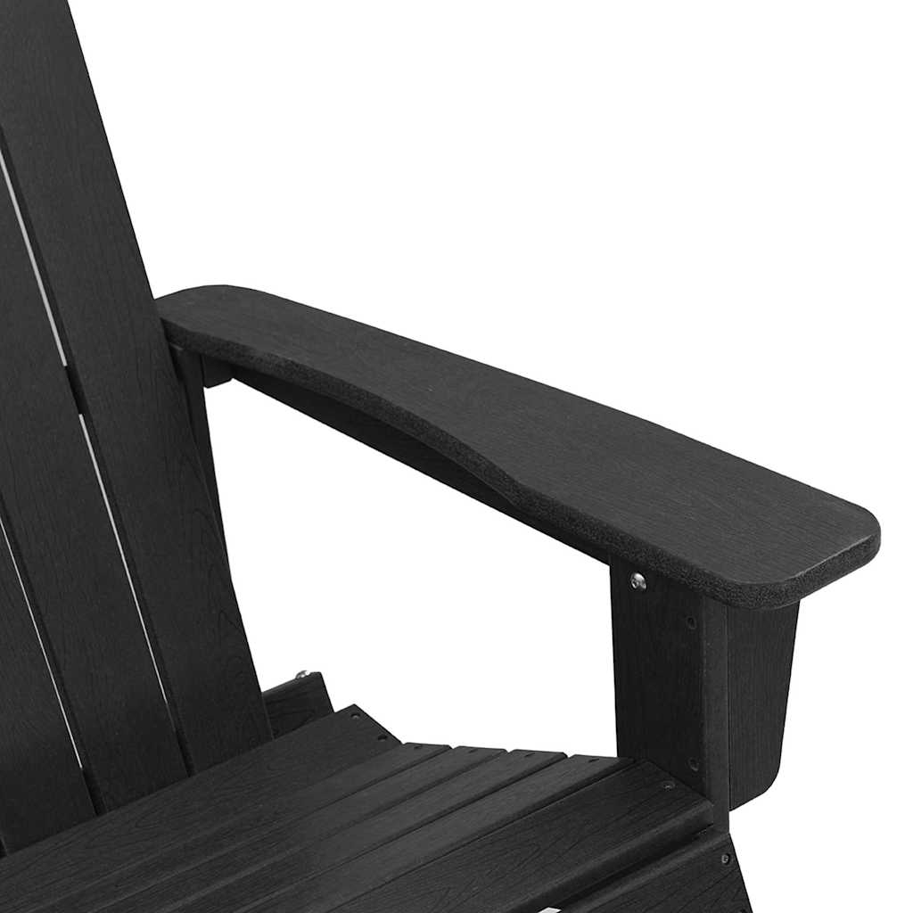 Poltrona a dondolo Adirondack Nero 73.5 x 92 x 90cm HDPE