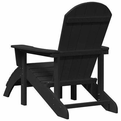 Sedia Adirondack con cuscino Nero 74 x 82 x 92cm HDPE