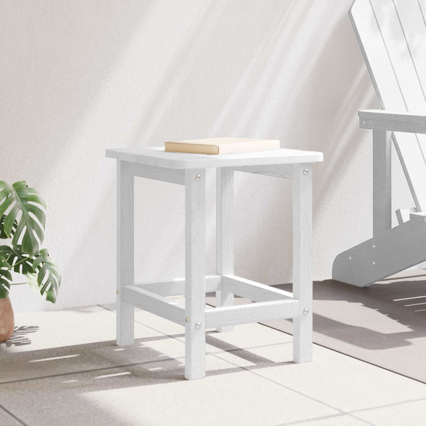 Tavolo laterale Bianco 38 x 38 x 46 cm Polietilene | homemem39