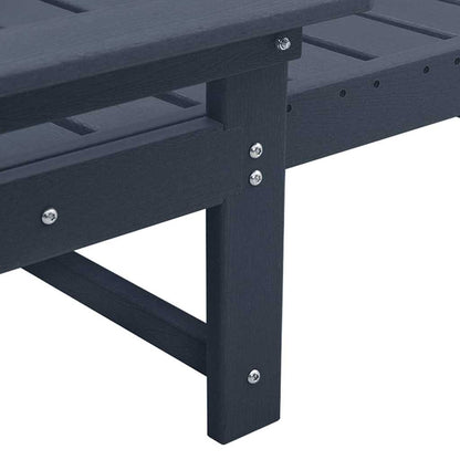 Lettino da sole con cuscino Navy 73.5 x 92 x 90cm HDPE