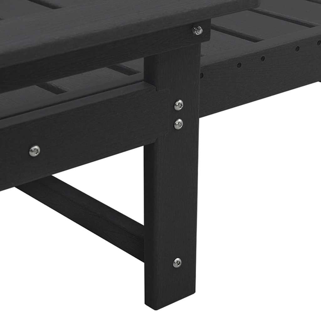 Lettino da sole Nero 73.5 x 92 x 90cm HDPE