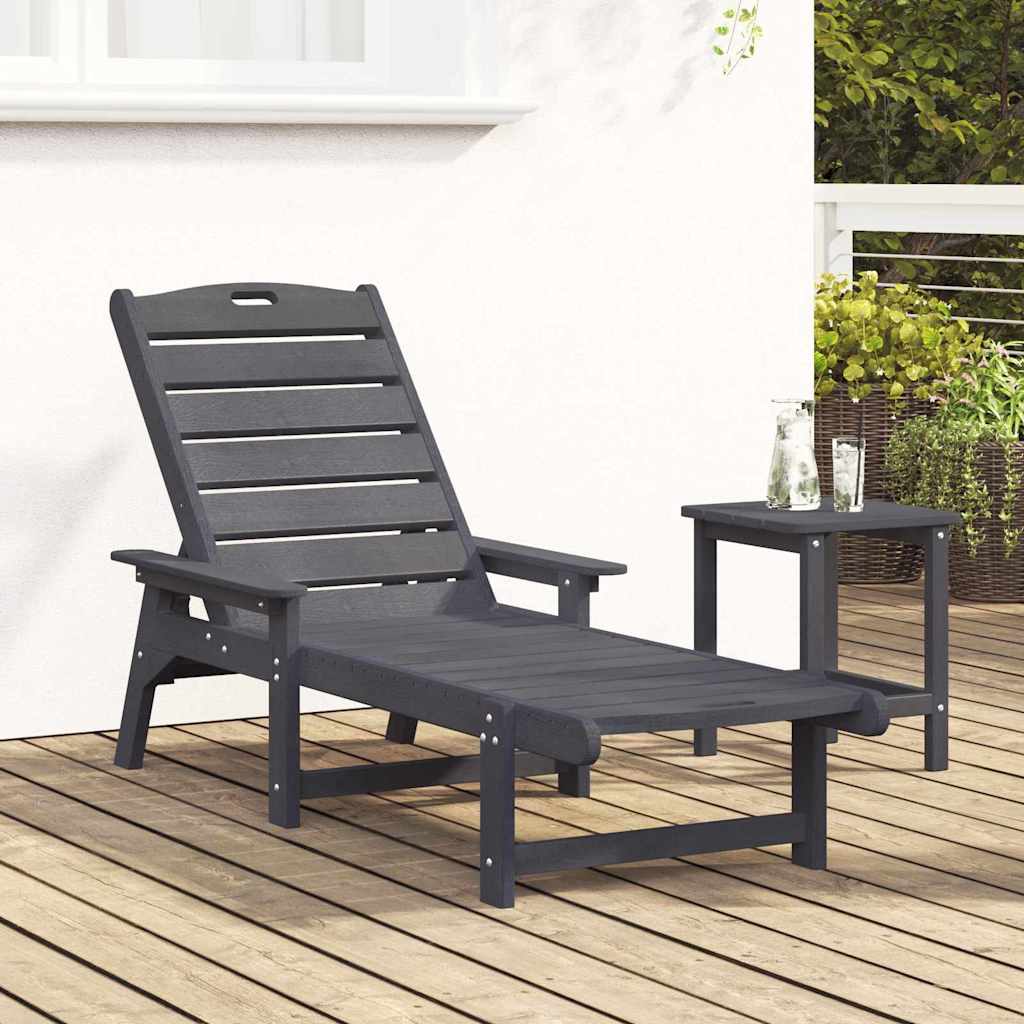 Lettino da sole Grigio chiaro 73.5 x 92 x 90cm HDPE