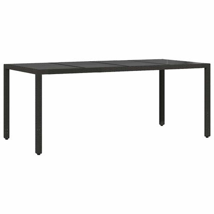 Set da Pranzo per Giardino 7 pcs Nero polyrattan | homemem39