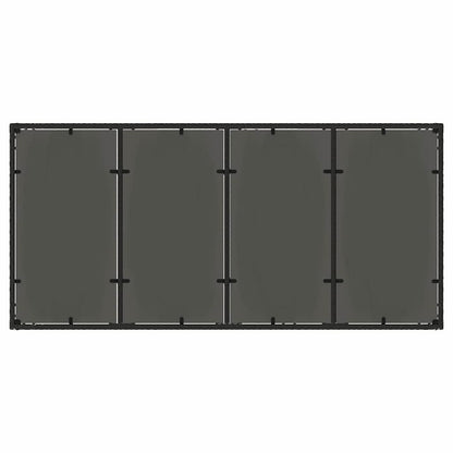 Set da Pranzo per Giardino 7 pcs Nero polyrattan | homemem39
