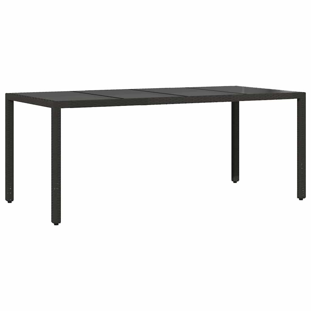 Set da Pranzo per Giardino 9 pcs Nero polyrattan | homemem39