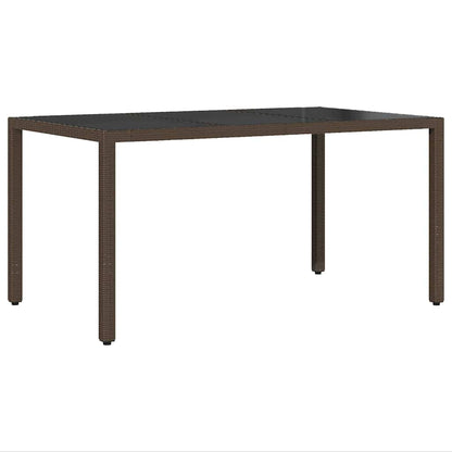 Set da Pranzo per Giardino 7 pcs Marrone polyrattan | homemem39