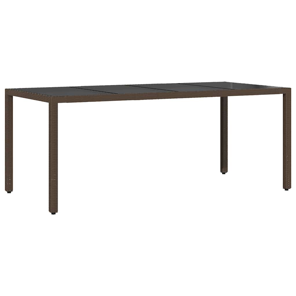 Set da Pranzo per Giardino 9 pcs Marrone Poly Rattan