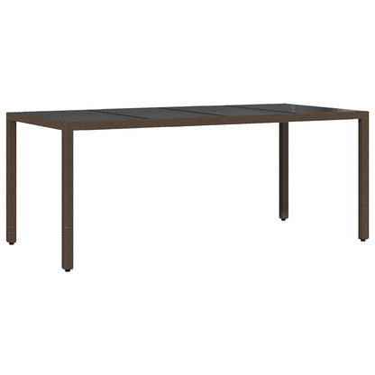 Set da Pranzo per Giardino 9 pcs Marrone Poly Rattan