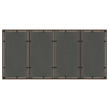 Set da Pranzo per Giardino 9 pcs Marrone Poly Rattan