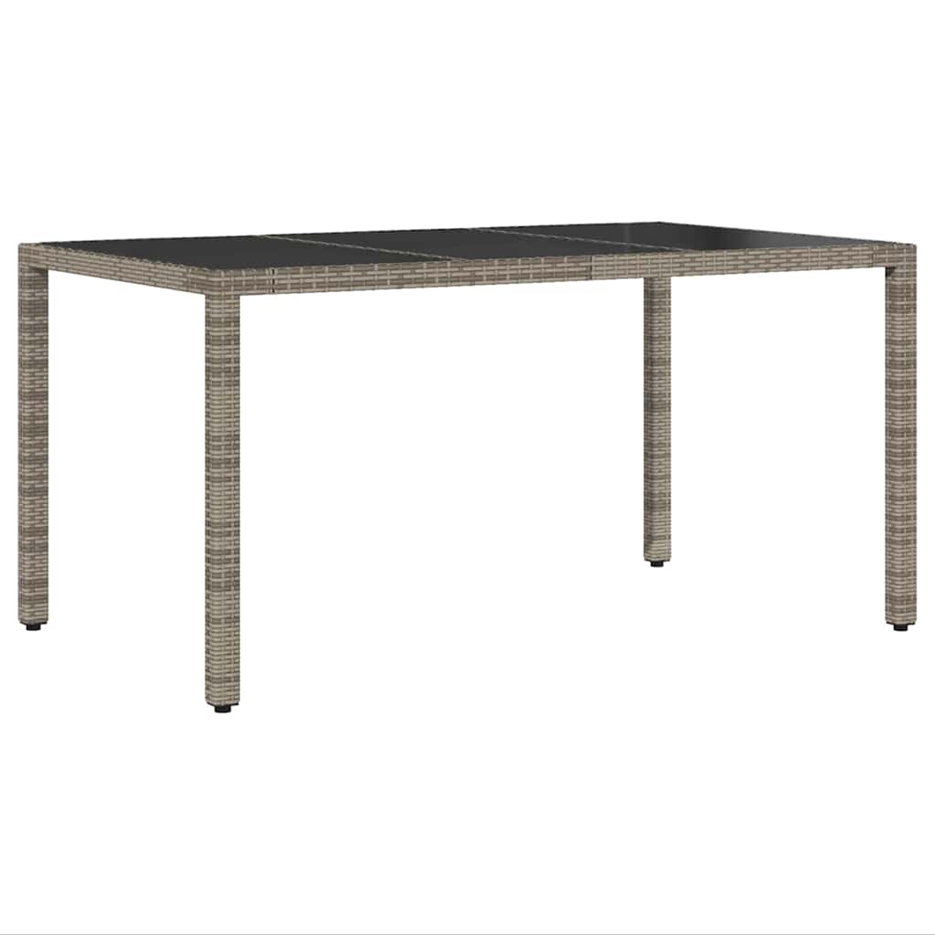 Set da Pranzo per Giardino 5 pcs Grigio polyrattan | homemem39