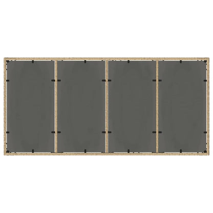 Set da Pranzo per Giardino 7 pcs Beige Poly Rattan
