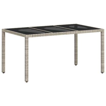 Set da Pranzo per Giardino 7 pcs Grigio chiaro polyrattan | homemem39