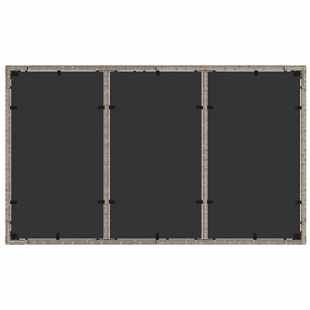 Set da Pranzo per Giardino 7 pcs Grigio chiaro polyrattan | homemem39