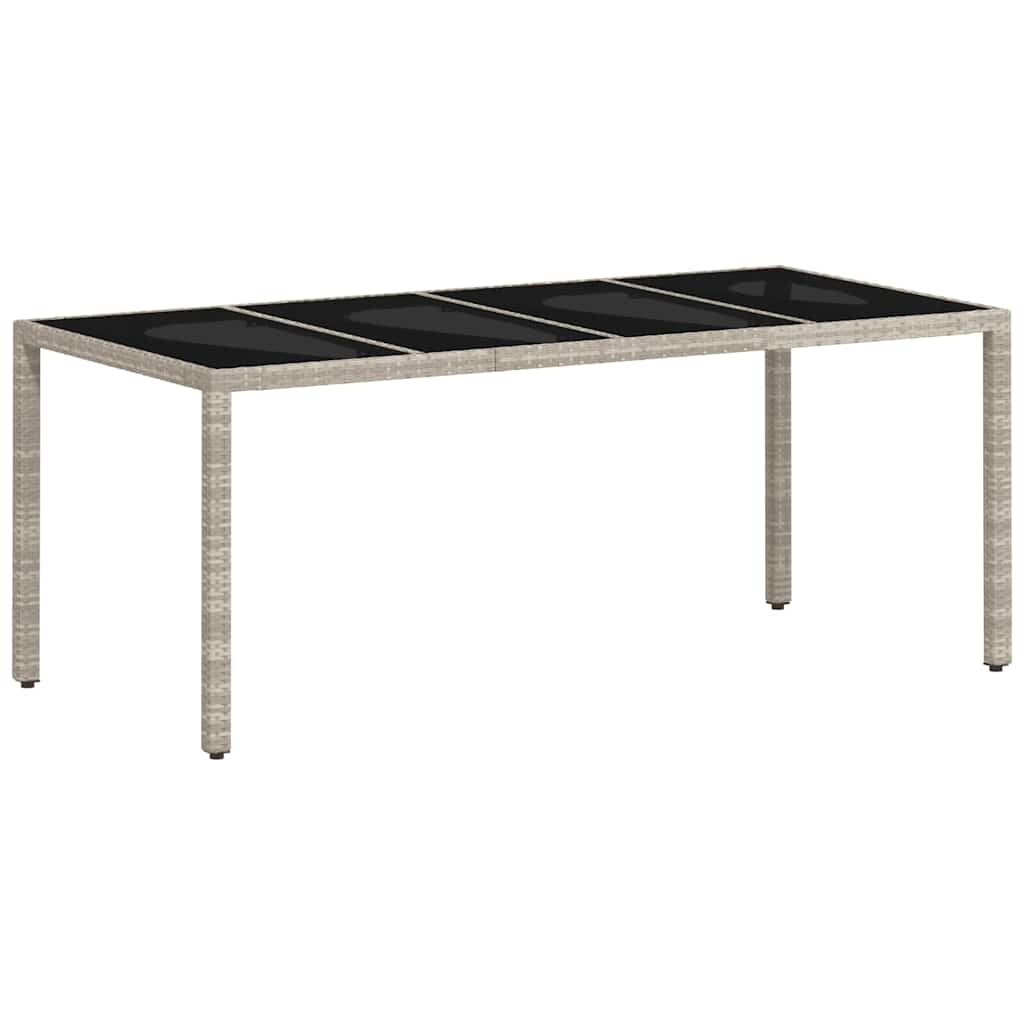 Set da Pranzo per Giardino 7 pcs Grigio chiaro polyrattan | homemem39