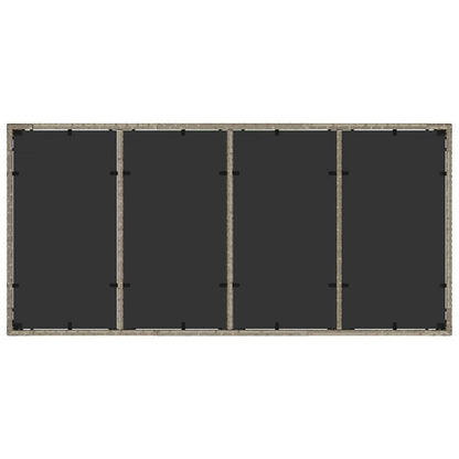Set da Pranzo per Giardino 9 pcs Grigio chiaro Poly Rattan