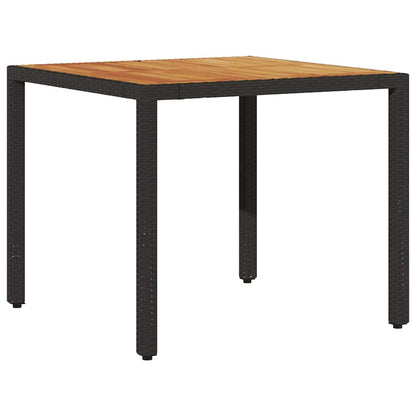 Set da Pranzo per Giardino 3 pcs Nero polyrattan | homemem39