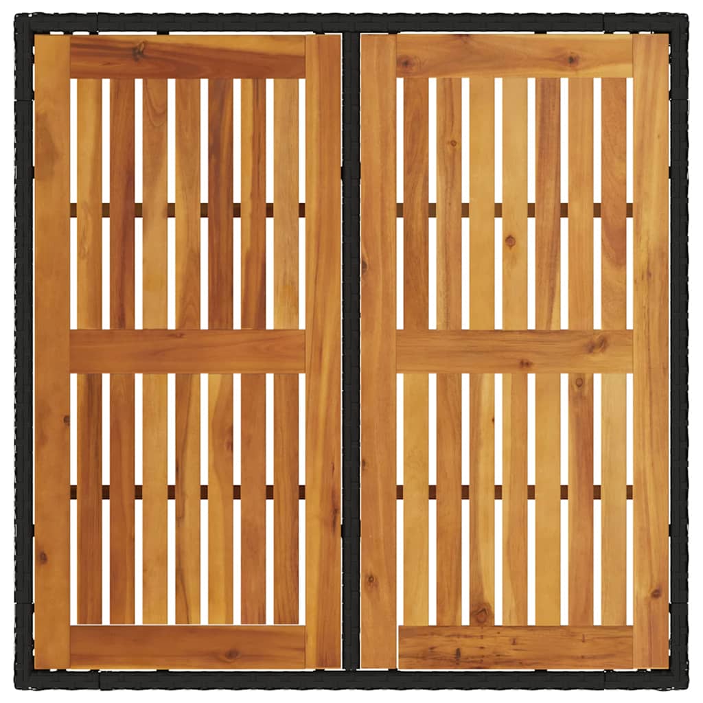 Set da Pranzo per Giardino 3 pcs Nero polyrattan | homemem39