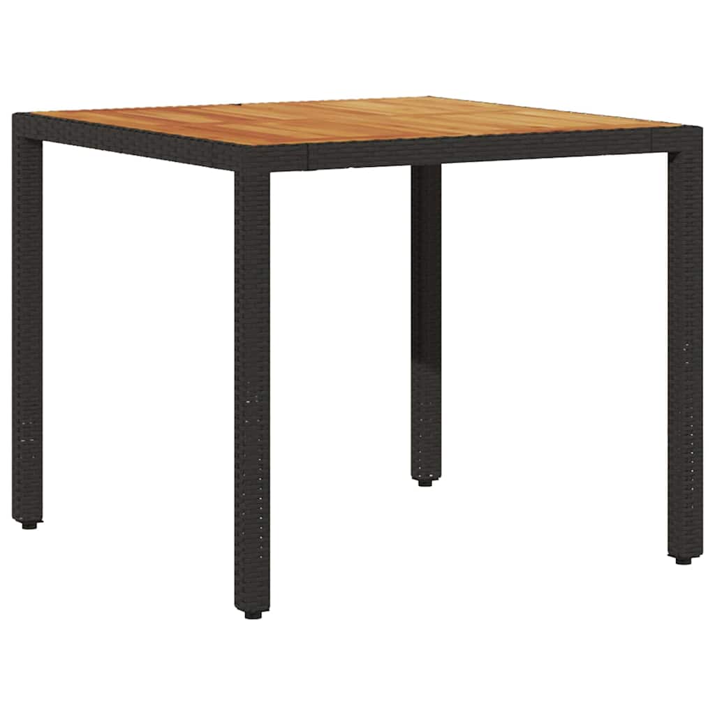 Set da Pranzo per Giardino 5 pcs Nero polyrattan | homemem39