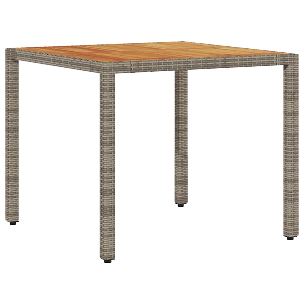 Set da Pranzo per Giardino 3 pcs Grigio polyrattan | homemem39