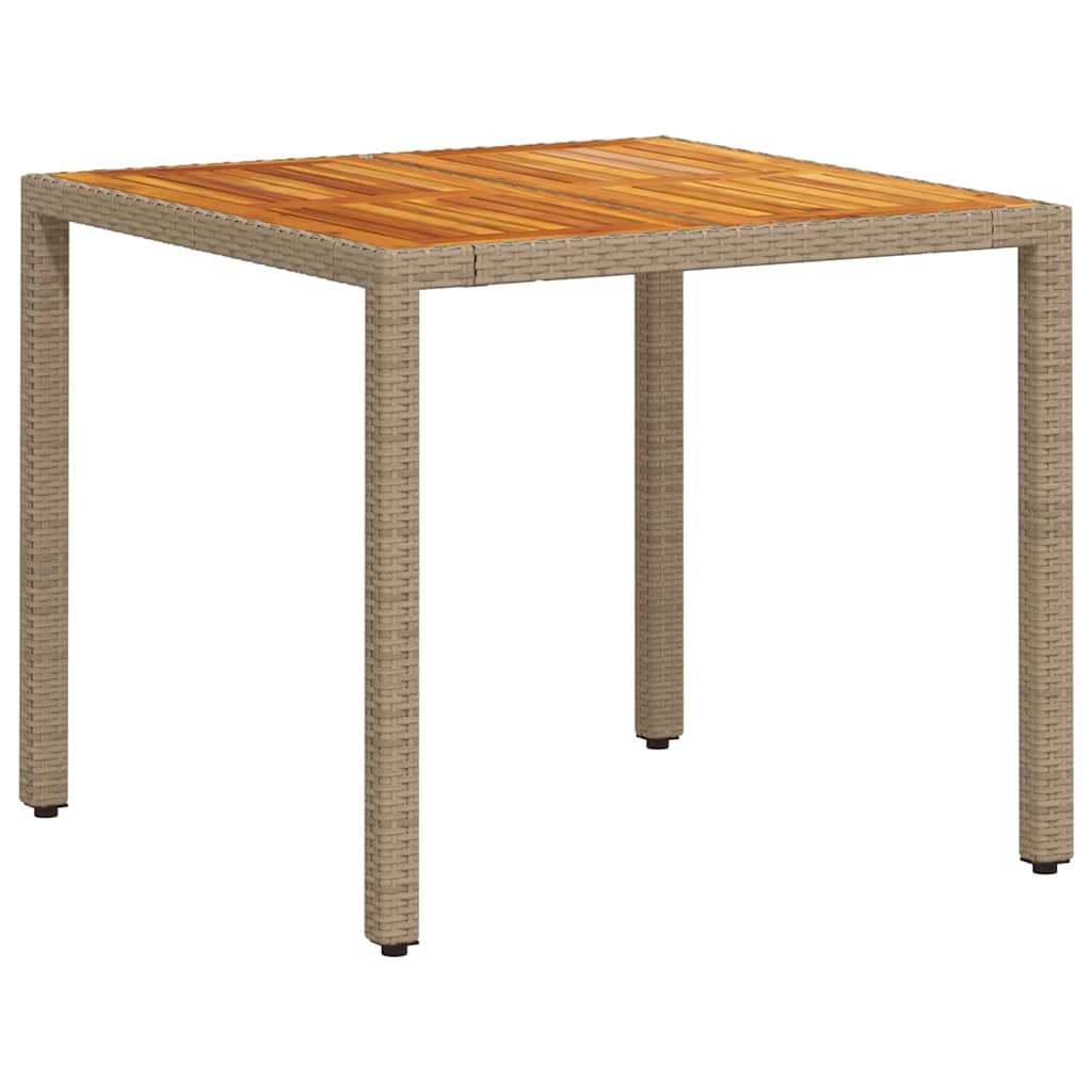 Set da Pranzo per Giardino 5 pcs Beige polyrattan | homemem39