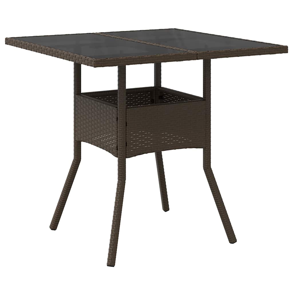 Set da Pranzo per Giardino 5 pcs Marrone Poly Rattan