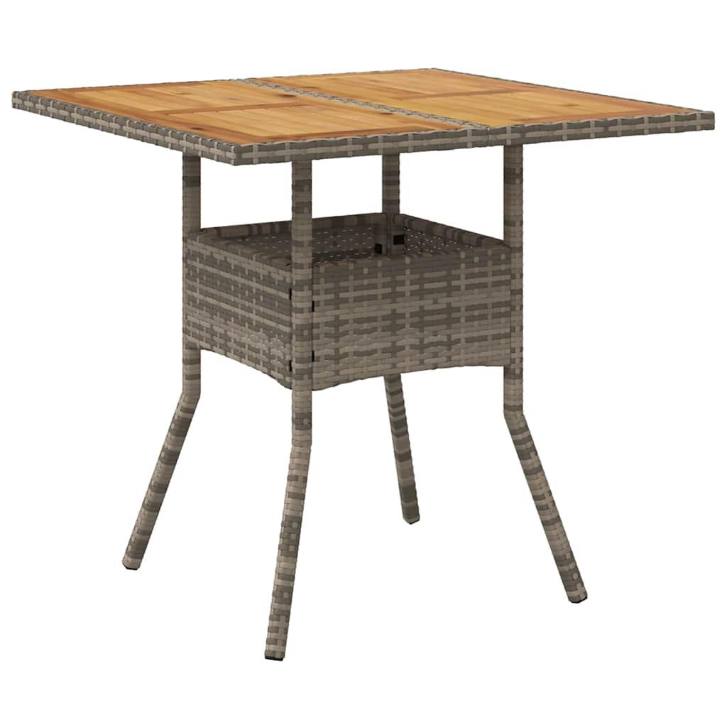 Set da Pranzo per Giardino 5 pcs Grigio polyrattan | homemem39