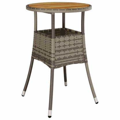 Set da Pranzo per Giardino 3 pcs Grigio Poly Rattan