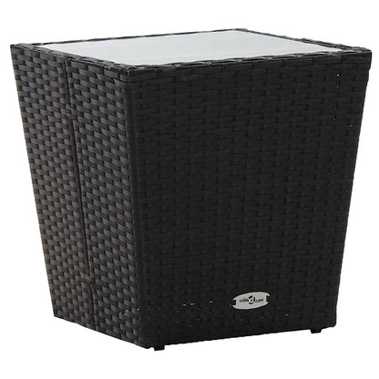 Set Bistro da Giardino 3 pz Nero polyrattan | homemem39