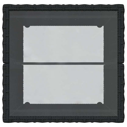 Set Bistro da Giardino 3 pz Nero polyrattan | homemem39