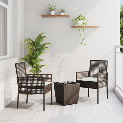 Set Bistro da Giardino 3 pcs Marrone polyrattan | homemem39