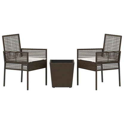 Set Bistro da Giardino 3 pcs Marrone polyrattan | homemem39
