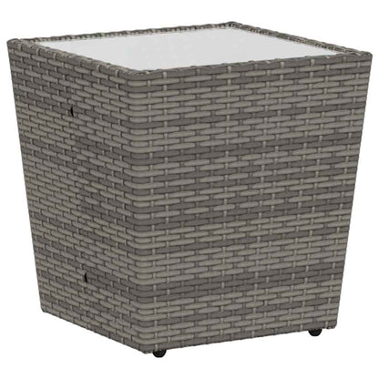 Set Bistro da Giardino 3 pcs Grigio Poly Rattan
