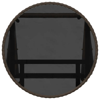 Set Bistro da Giardino 3 pcs Marrone Poly Rattan