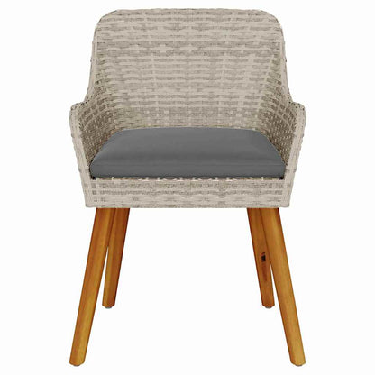 Sedia da Giardino 2 pcs Grigio chiaro 55 x 62.5 x 82cm