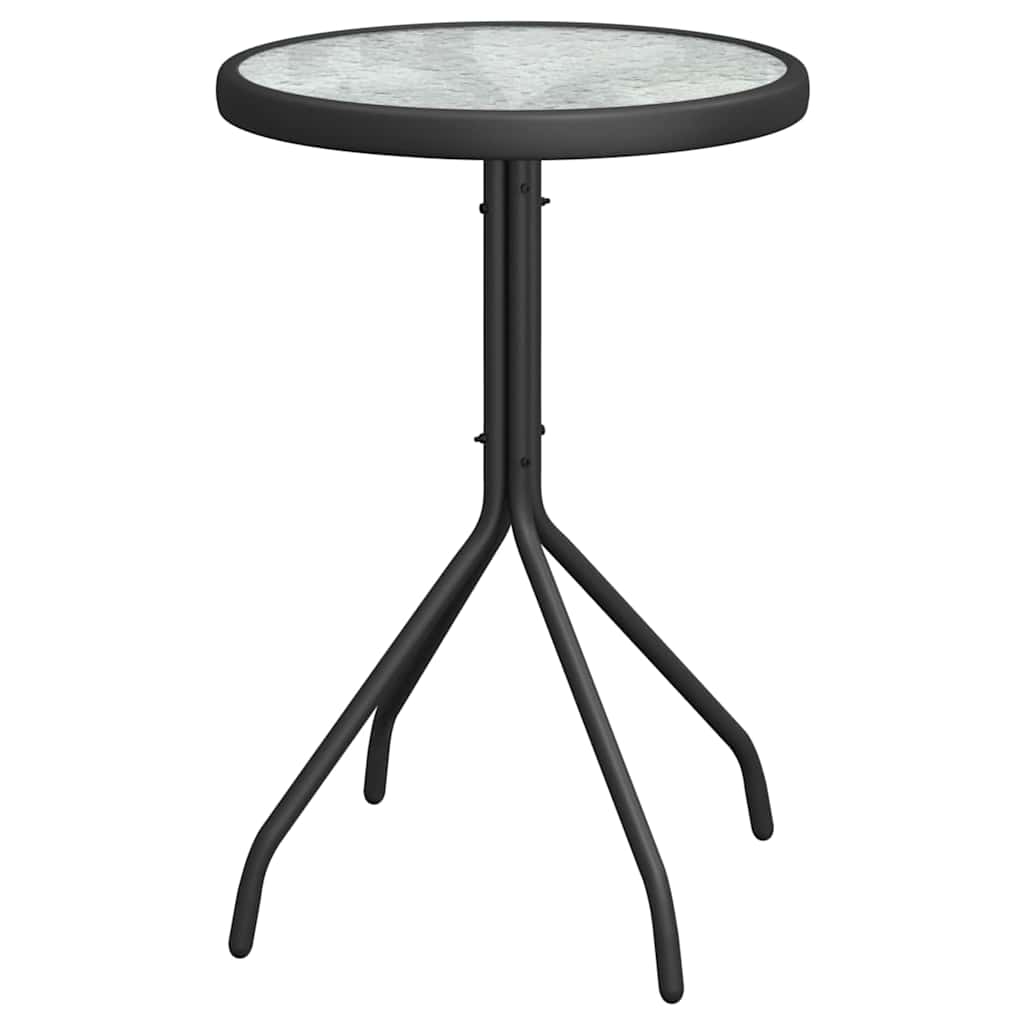 Set Bistro da Giardino 3 pcs Nero Acciaio - homemem39
