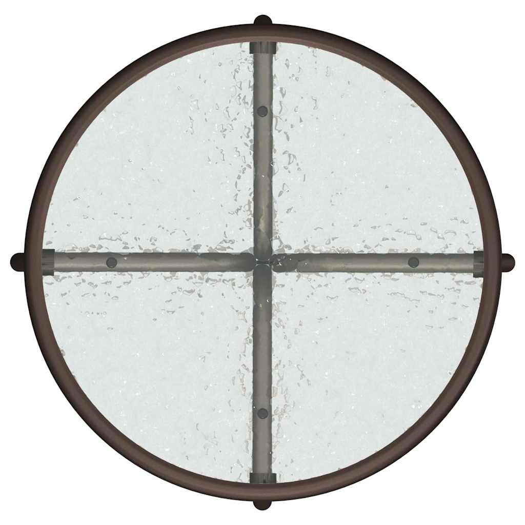 Set Bistro da Giardino 3 pcs Marrone Acciaio - homemem39