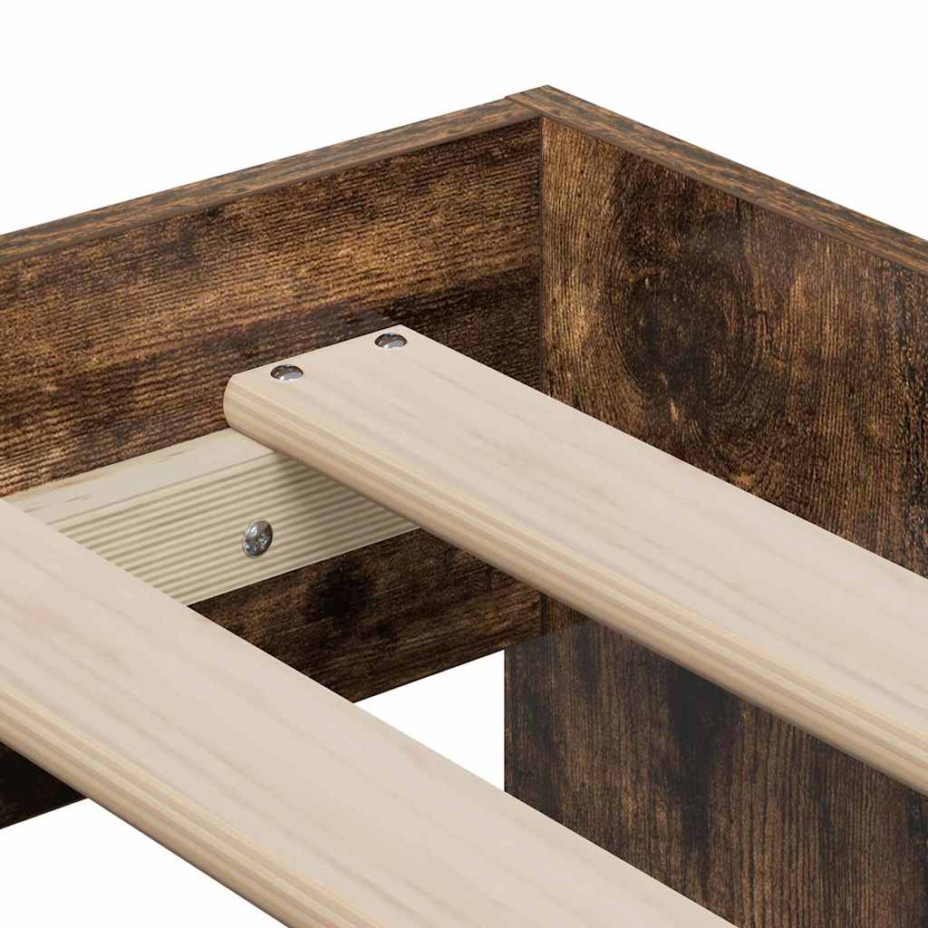 Struttura del letto Rovere fumé 100 x 200 cm Legno multistrato