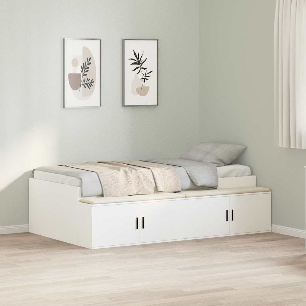 Struttura letto con contenitore Bianco 90 x 200 cm