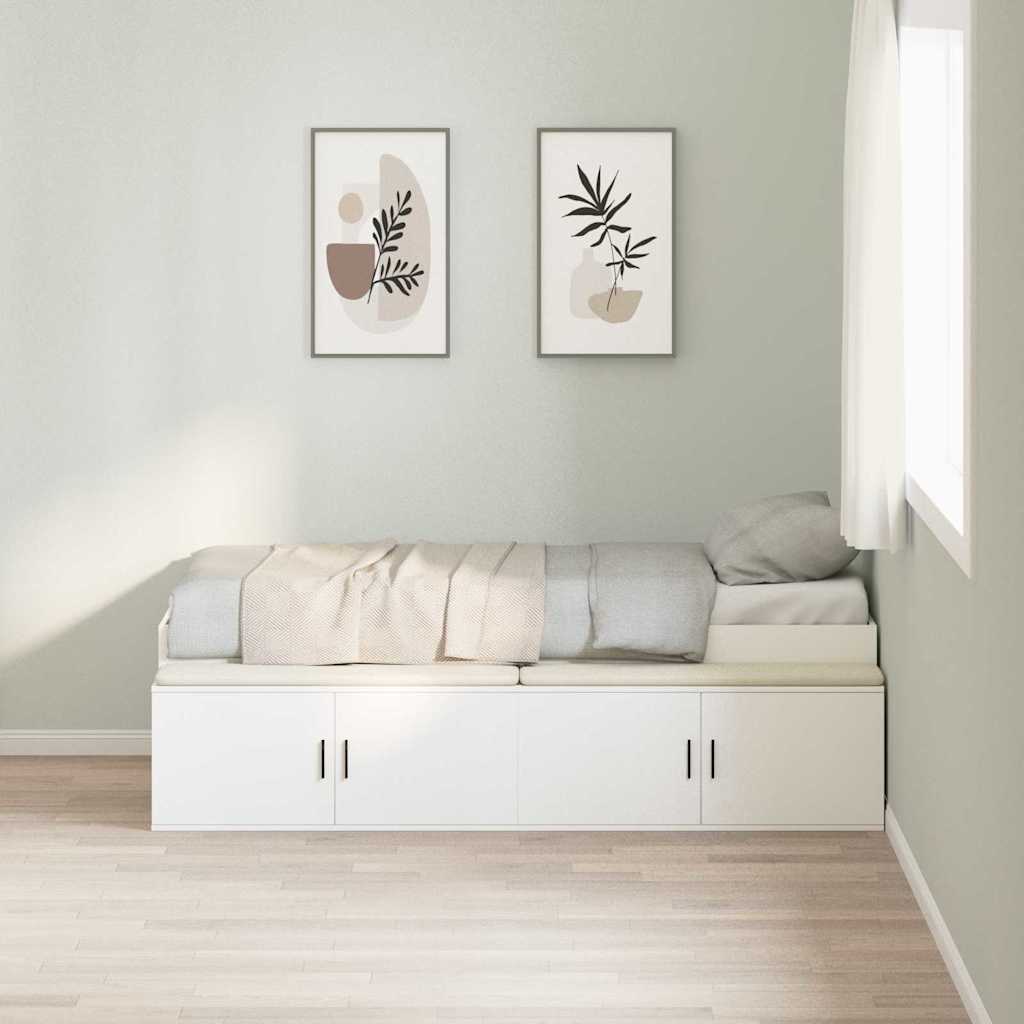 Struttura letto con contenitore Bianco 90 x 200 cm - homemem39