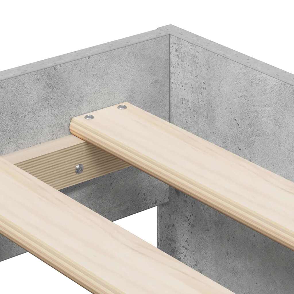 Struttura del letto con cassetto Grigio cemento 90 x 200 cm | homemem39
