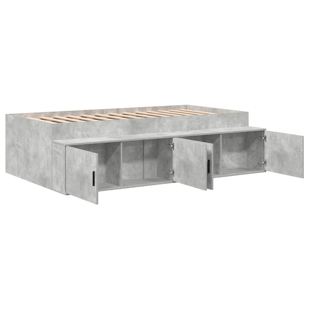 Struttura del letto con cassetto Grigio cemento 90 x 200 cm | homemem39
