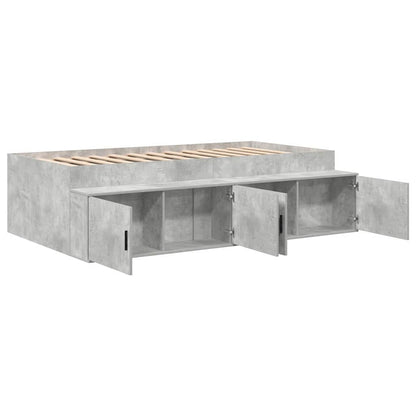 Struttura del letto con cassetto Grigio cemento 90 x 200 cm | homemem39