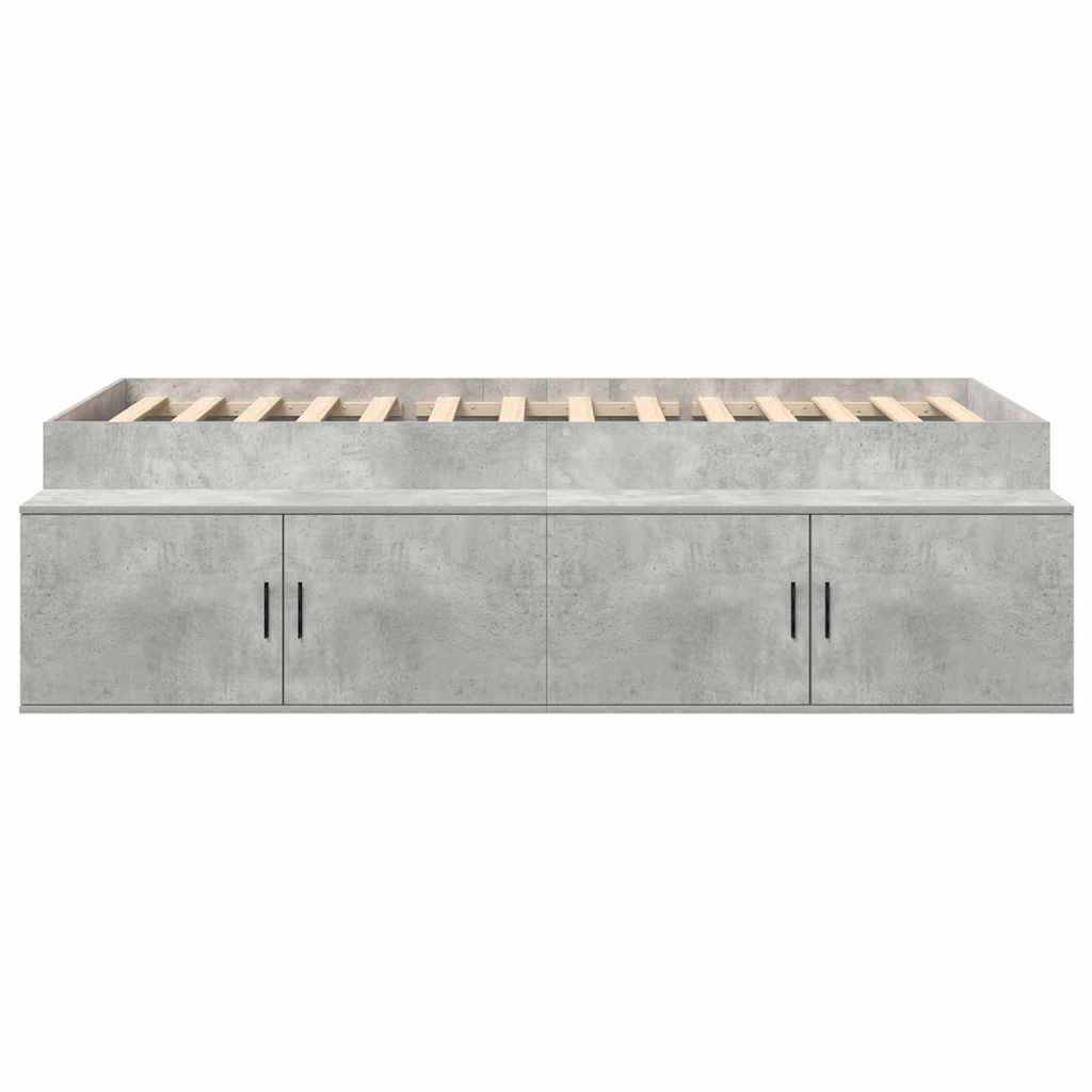 Struttura del letto con cassetto Grigio cemento 90 x 200 cm | homemem39