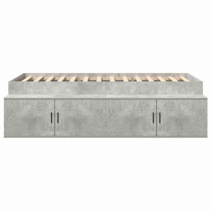 Struttura del letto con cassetto Grigio cemento 90 x 200 cm | homemem39